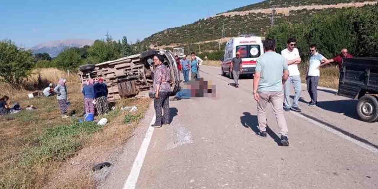 Isparta'da kaza: 1 ölü 12 yaralı