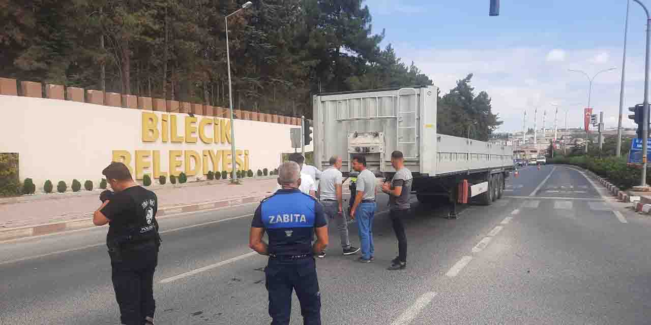 Bilecik'te yürekleri ağza getiren kaza