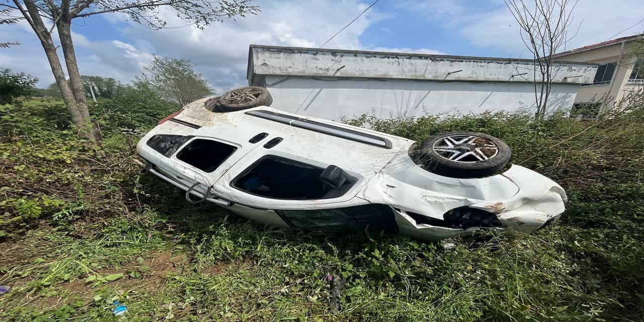 Samsun'da araç takla attı; 1 yaralı