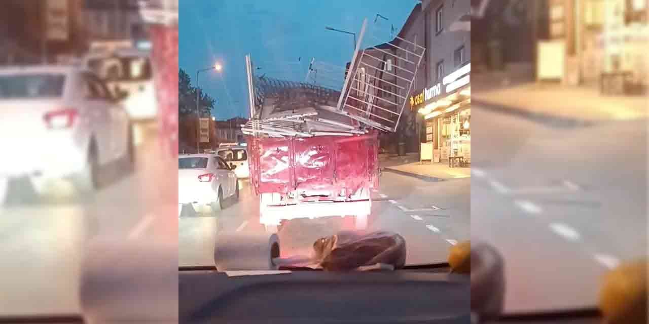 Bursa'da kontrolsüz kamyonet tehlike saçtı!