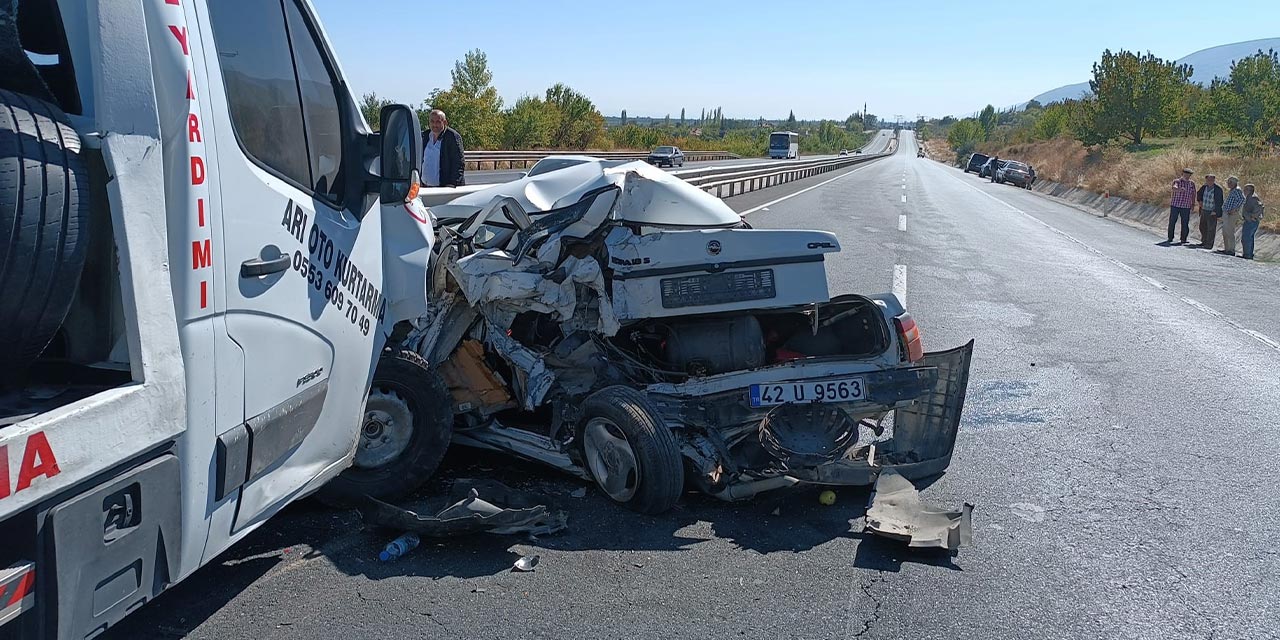 Konya'da feci kaza! 1 ölü 1 yaralı