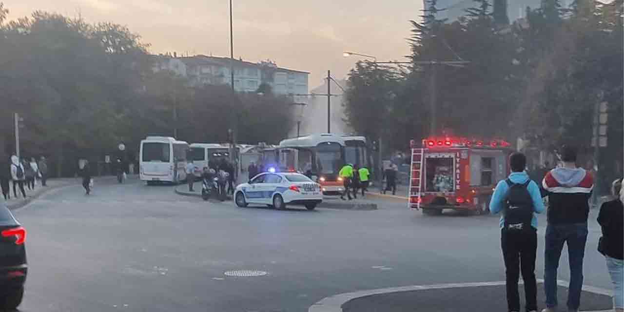Eskişehir'de tramvayda çıkan yangın panik yarattı!